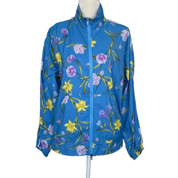 Fabletics Oversized Flyweight Windbreaker Floral Print Women’s Size S Blue - Picture 4 of 10